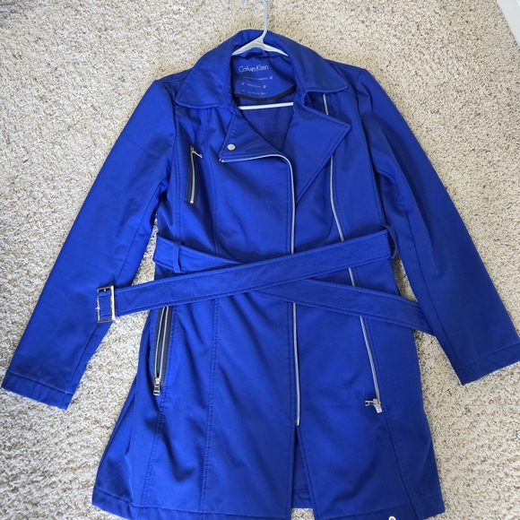 Calvin Klein Jackets & Blazers - Calvin Klein Women's Vibrant Blue Trench Coat